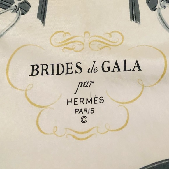 Hermès Scarf. 100% silk. ‘Brides de Gala'. By Hugo Grygkar. Made in France. Silk - Picture 9 of 16